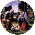 The Adoration of the Christ Child label QS:Len,"The Adoration of the Christ Child" label QS:Lpl,"Adoracja Dzieciątka Jezus" circa 1510 date QS:P,+1510-00-00T00:00:00Z/9,P1480,Q5727902