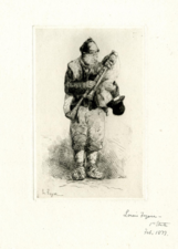 Old Italian Man, de sa série Souvenir of Southern Italy (eau-forte et pointe sèche, 1877, British Museum).