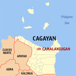 Mapa de Cagayan con Camalaniugan resaltado