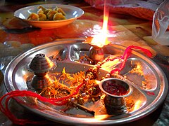 Aarti plate on the occasion of Raksha Bandhan India