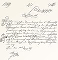 Français : Copie du décret de Joseph II instaurant le Haras impérial de Babolna le 24 juin 1789.