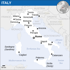 Italiako hiri garrantzitsuenak