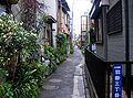 Un vicolo del quartiere Haneda.