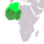 Zemljevid z označeno Zahodno Afriko