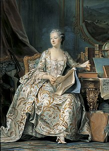 Maurice Quentin de La Tour Potret Marquise de Pompadour, 1748–1755