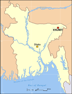 Vị trí của Sylhet