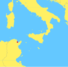 Kartaca'nın Tunus'ta ve Akdeniz'de konumu