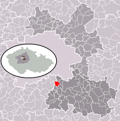 Dobřejovice – Mappa