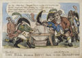 William Elmes: John Bull bringing Bony's nose to the grindstone, 21 March 1814