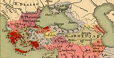 Армения на карте Персидской и Македонской империй, Генрих Киперт, 1903 г.