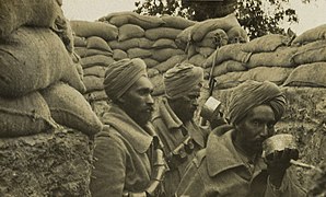 Indian soldiers in trenches, Gallipoli (1915)