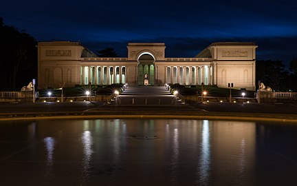 Day 47: Legion of Honor at night