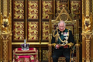 Princas Čarlzas sako kalbą karalienės vardu, 2022 m.