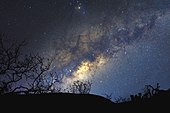 Fotografa da Vía Láctea tomada en febreiro de 2021, desde San Felipe Otlaltepec, no Estado de Puebla, México.