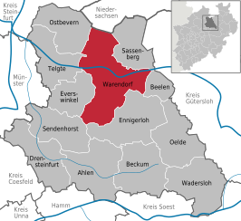 Kaart van Warendorf