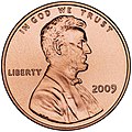 1 цент ақшасындағы Линкольн суреті, 2009
