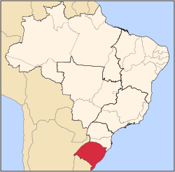 ที่ตั้งของรัฐฮิวกรังจีดูซูวในประเทศบราซิล
