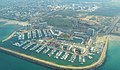 Luftbild des Jachthafens