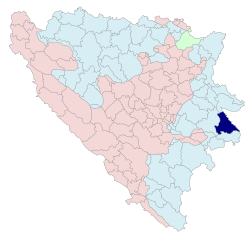 موقعیت ویشه‌گراد در نقشه بوسنی و هرزگوین