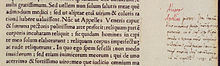 Notasi Vespucci pada sebuah manuskrip kuno