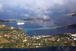 Pemandangan dari udara kota Port Vila
