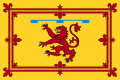 Tele padrão do Duque de Rothesay, ou seja a Estandarte Real da Escócia desfigurado com um simples label de três pontos Azure.