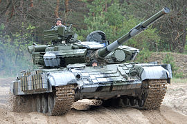 Tanque T-64BV construido por la oficina de diseño Morózov