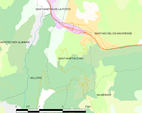 Poziția localității Saint-Martin-d'Arc