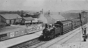 GWR 455 Class на станции Бюгль (Корнуолл), ок. 1910 г.