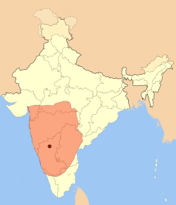 Kart over Chalukya-dynastiet