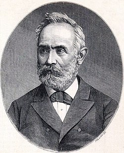Ballagi Mór portréja. Pollák Zsigmond metszete Klösz György fényképfelvétele alapján (1875)