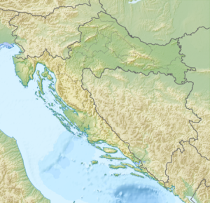 Moseć na zemljovidu Hrvatske