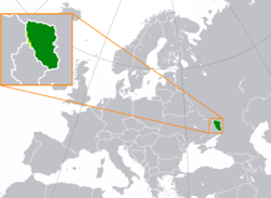 Location of Lugansk xalq respublikasi