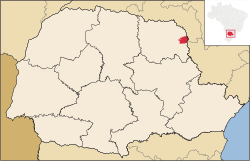 Localização de Carlópolis no Paraná