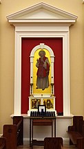 Altare con San Padre Pio di Pietrelcina presso la All Saints Catholic Church di Walton, Kentucky, USA.