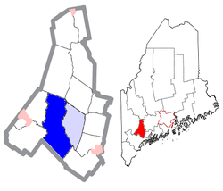 Location of Auburn, Maine