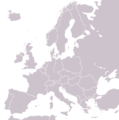 Blank map of Europe as of 1989