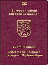 Ett finländskt diplomatpass.