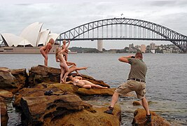 Group of naked women and photographer - Naked Sydney in 2005.jpg