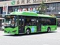 中国BYD製の電気バス「Big Green」（盛岡駅東口にて）