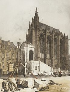 Sainte-Chapelle pada tahun 1839, sebelum restorasi