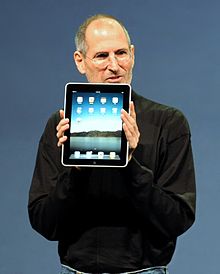 Steve Jobs with the Apple iPad no logo (cropped).jpg
