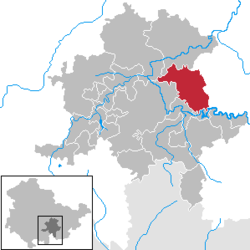Elhelyezkedése Saalfeld-Rudolstadt járás térképén