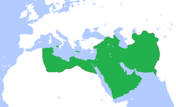 Abasidski kalifat v njegovem največjem obsegu okoli leta 850