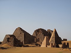 Nubian pyramids at Archaeological Sites of the Island of Meroe
