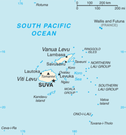 蘇瓦在斐济的位置