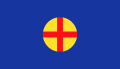 Propozycja Coudenhove-Kalergi – pierwotna wersja flagi MUP. Obecnie flaga MUP zawiera okręg dwunastu złotych gwiazd dodany na wzór flagi europejskiej.