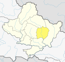 Location of Lamjung (dark yellow) in Gandaki Province