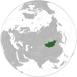 Монголія: історичні кордони на карті