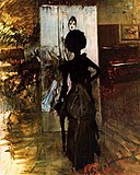 Սևազգեստ կինը, 1888